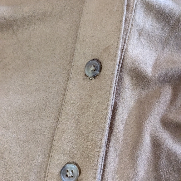 MADISON LEIGH Caramel Suede Button Down Dress - Picture 3 of 5